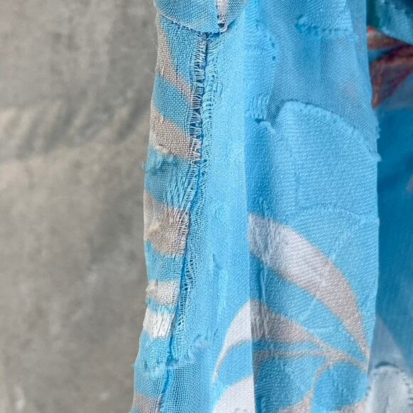 WILLOW DRIVE Women's Sky Blue Combo Off-The-Shoulder Floral-Print Maxi Dress - Picture 7 of 13